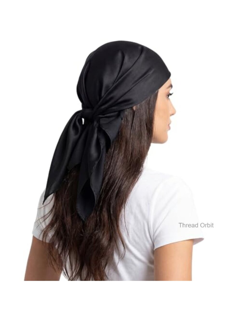 Satin Silk Hair Scarf Square Neck Wrap Sleep Headscarf